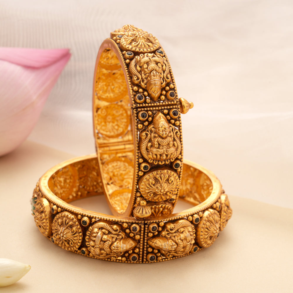 Antique Lakshmi Devi Golden Bangle