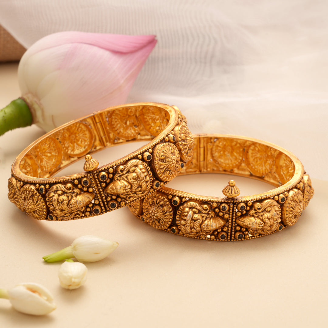 Antique Lakshmi Devi Golden Bangle