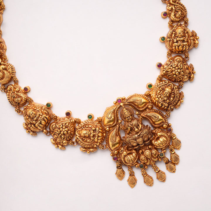 Nagas Layered Mango Design Lakshmi Golden Necklace