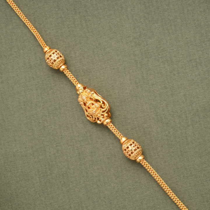 Stylish Lakshmi Floral Golden Mugapu Chain