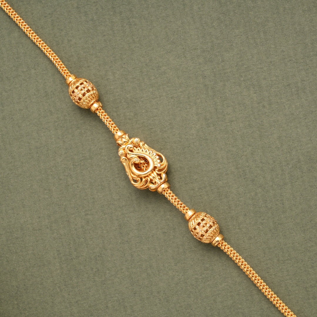 Stylish Lakshmi Floral Golden Mugapu Chain