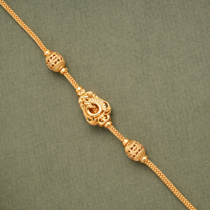 Stylish Lakshmi Floral Golden Mugapu Chain
