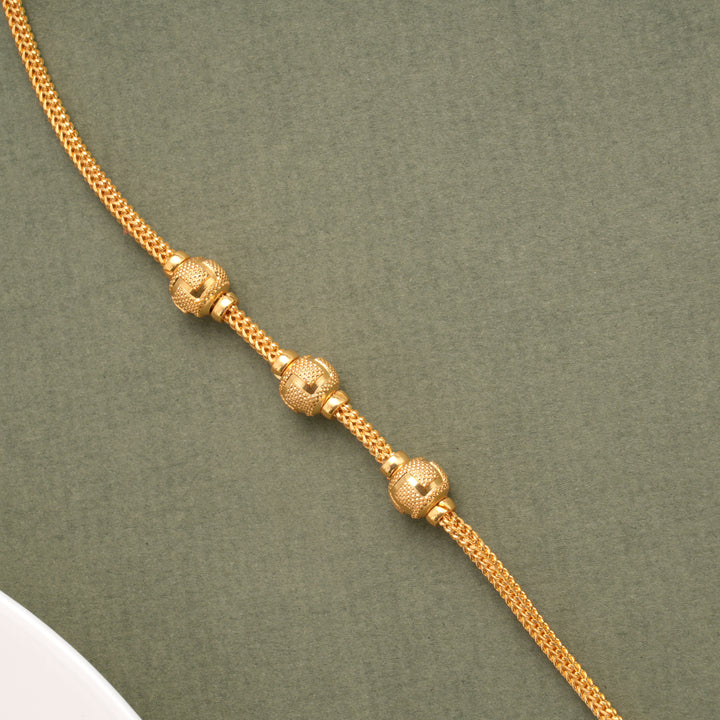 Ethnic Ball Design Golden Mugapu Chain