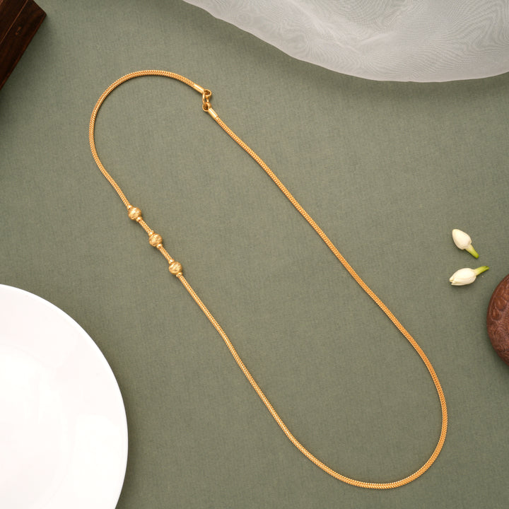 Timeless Glow Ball Design Golden Mugapu Chain