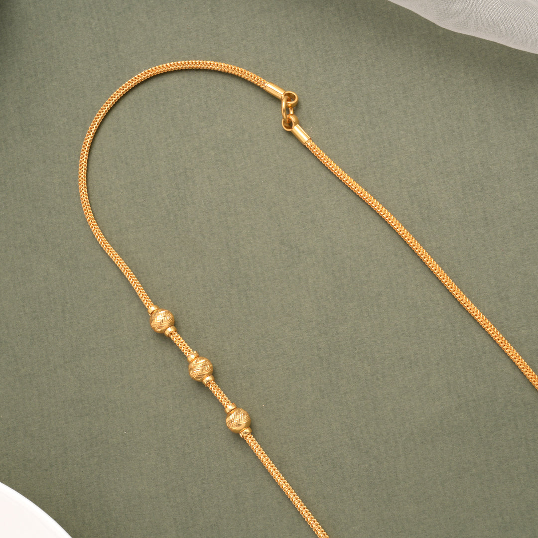 Timeless Glow Ball Design Golden Mugapu Chain