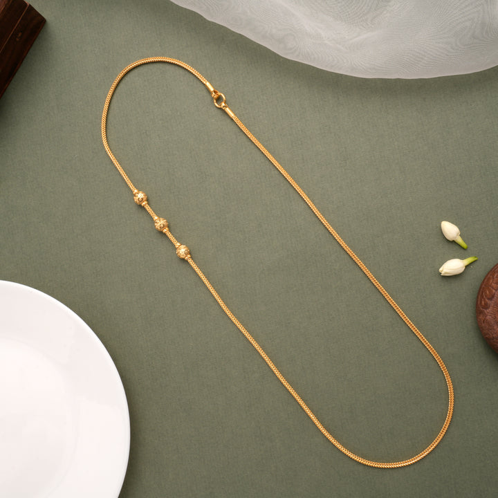 Regal Tri Ball Gold Plated Mugapu Chain