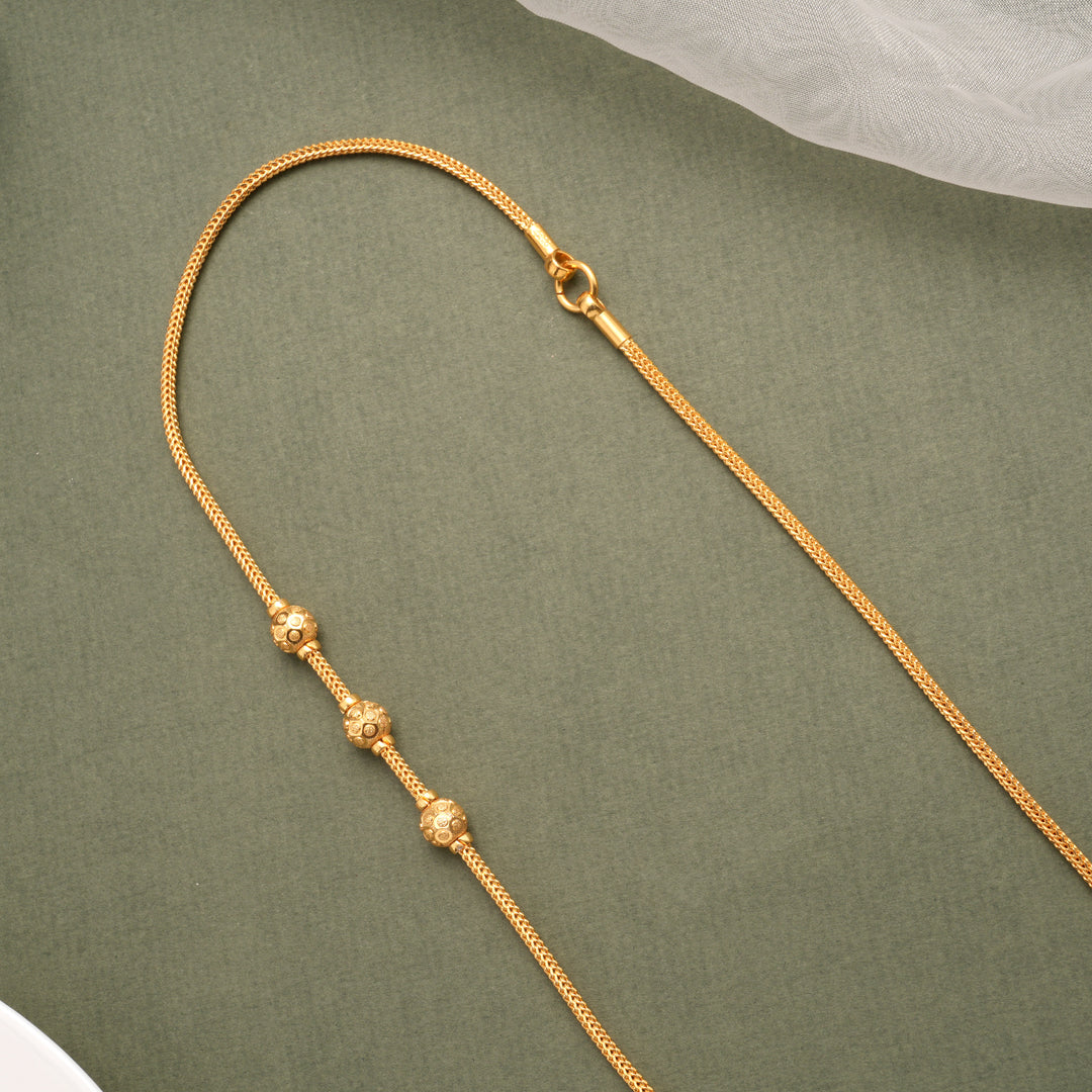 Regal Tri Ball Gold Plated Mugapu Chain