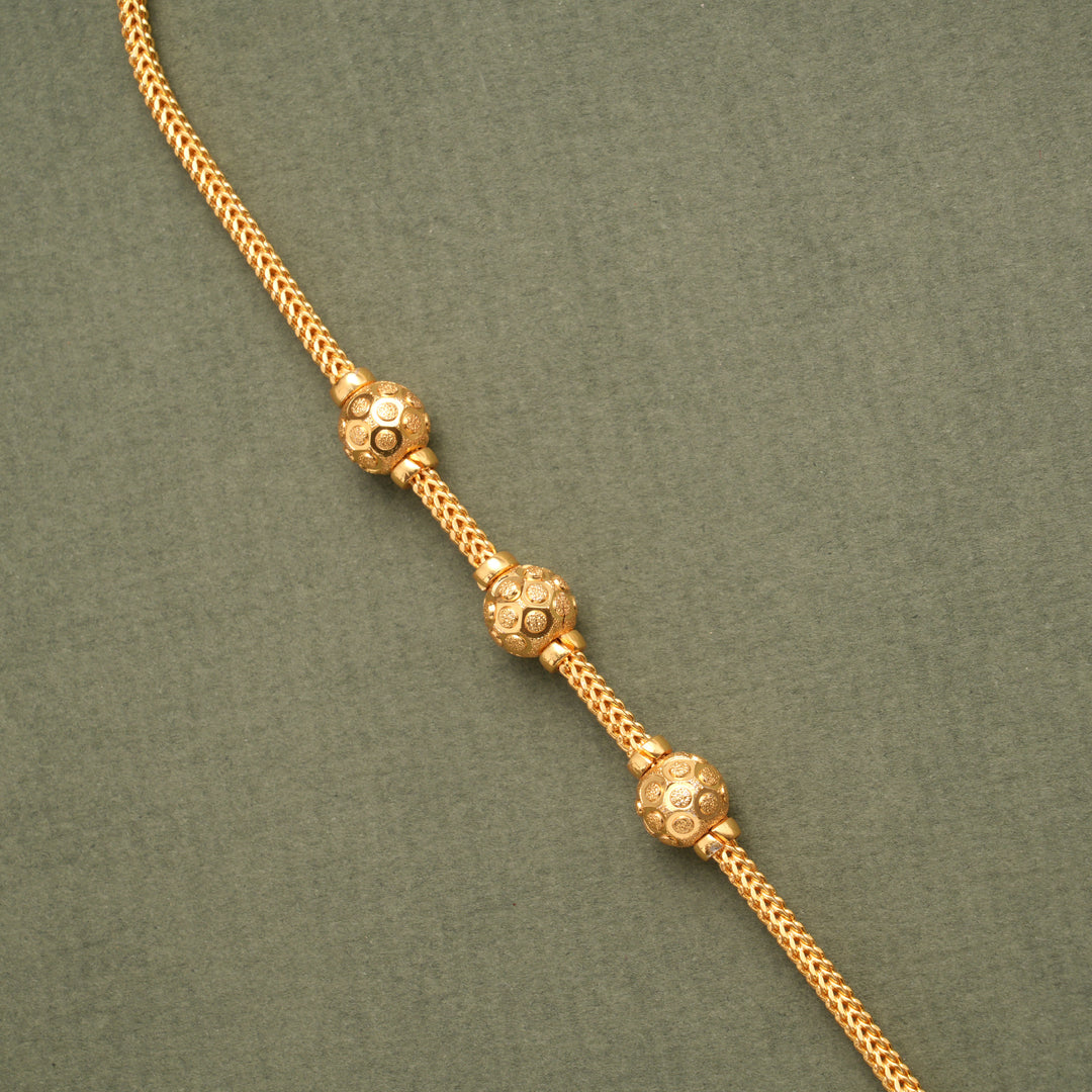 Regal Tri Ball Gold Plated Mugapu Chain