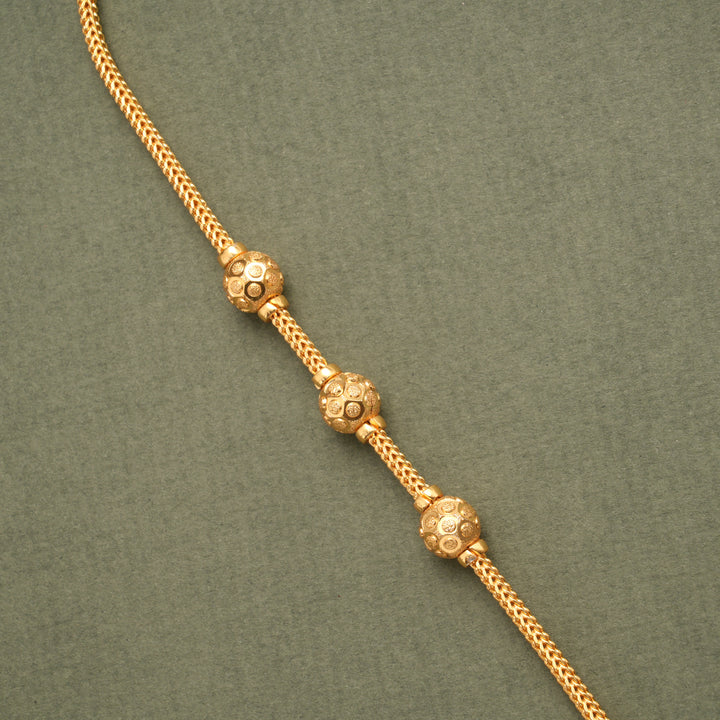 Regal Tri Ball Gold Plated Mugapu Chain