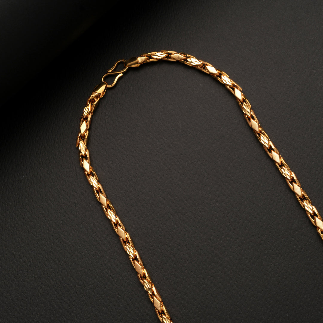 Modern Interlocking Link Golden Chain