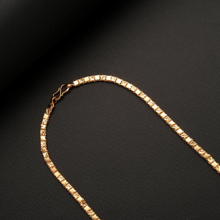 Tiny Box Cut Design Link Golden Chain