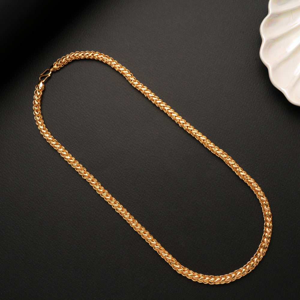 Heritage Thick Woven Gold Plated Chain