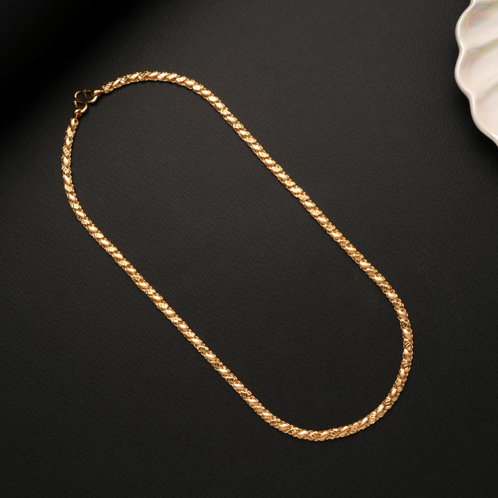 Beautiful Textured Gold Plate Chain