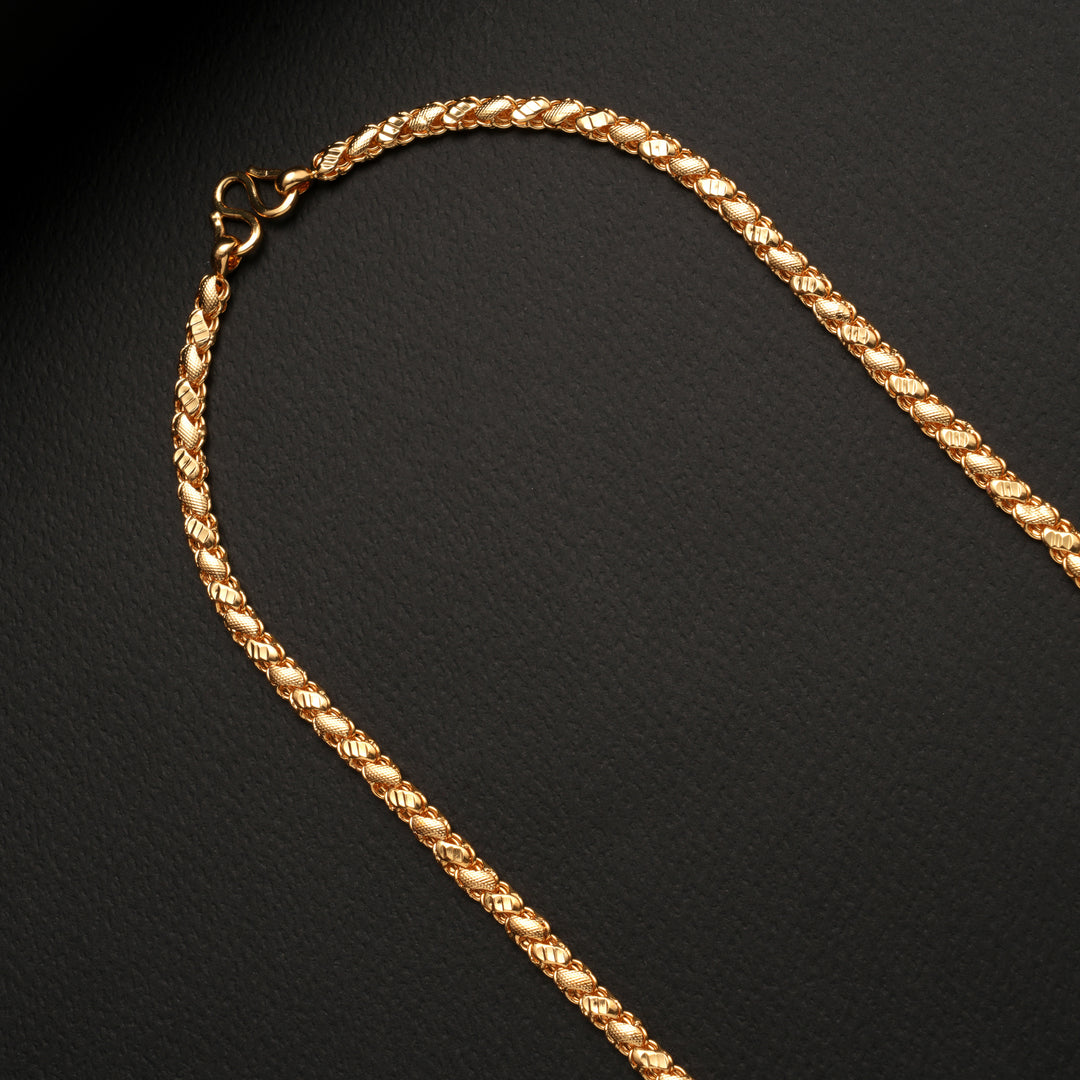 Beautiful Textured Gold Plate Chain