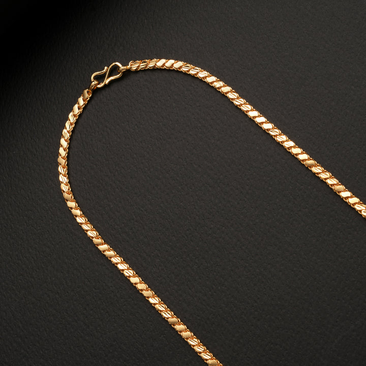 Fancy Lotus Shaped Gold Plated Chain