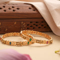 Nagas Lakshmi Floral Design Golden Bangles
