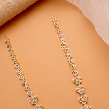 Luxury Floral Design Ruby Stone Swarovski Golden Haram