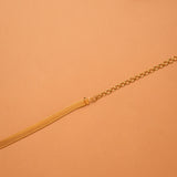Elegant Emerald Design Pearl Drops Golden Hip Belt