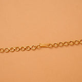 Elegant Emerald Design Pearl Drops Golden Hip Belt