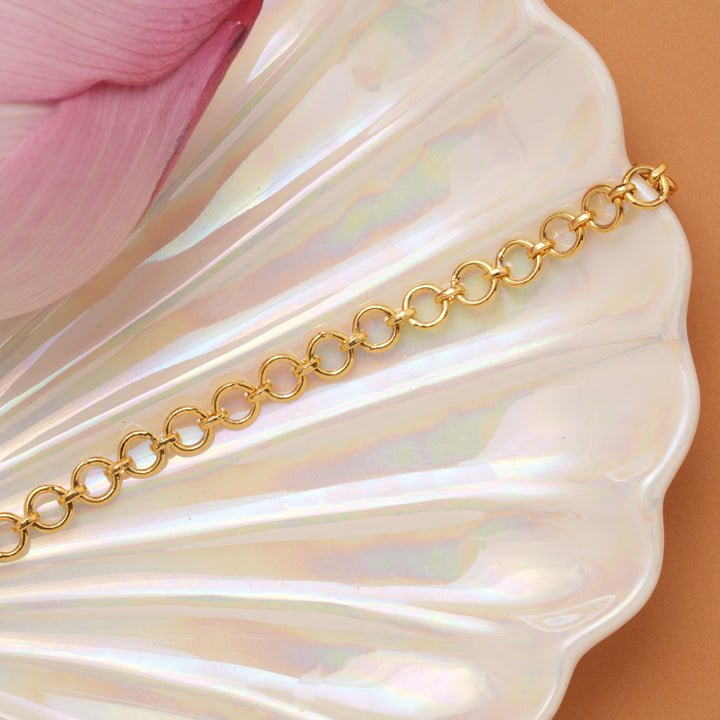 Radiant Ruby Blossom Swarovski Golden Hip Belt