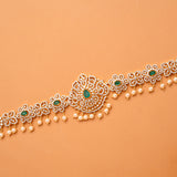 Blossom Emerald Stone Swarovski Golden Oddiyanam