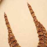 Antique Two Layer Peacock Lakshmi Golden Haram