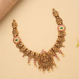 Lovely Peacock Lakshmi Devi Golden Necklace