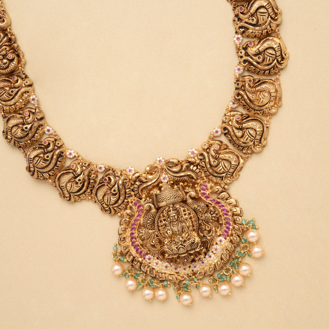 Fancy Mango Design Peacock Design Golden Haram