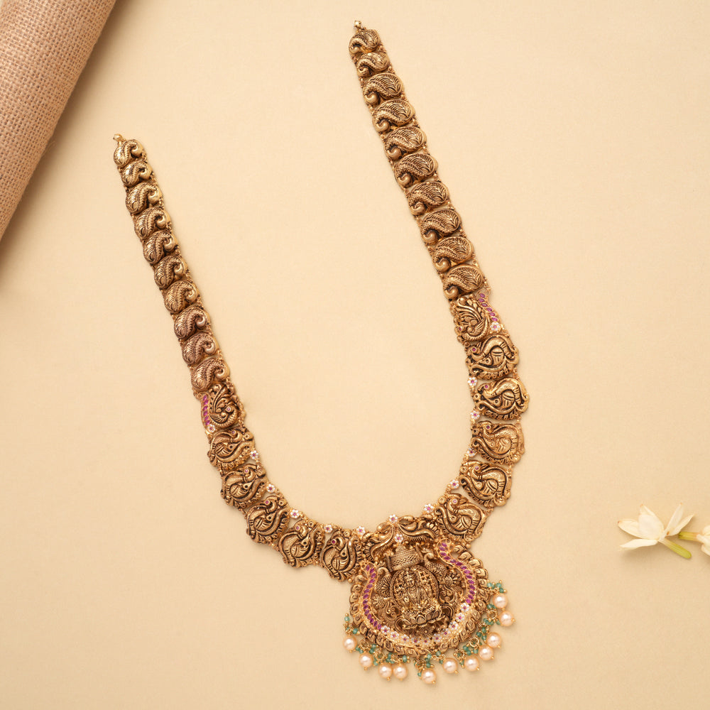 Fancy Mango Design Peacock Design Golden Haram