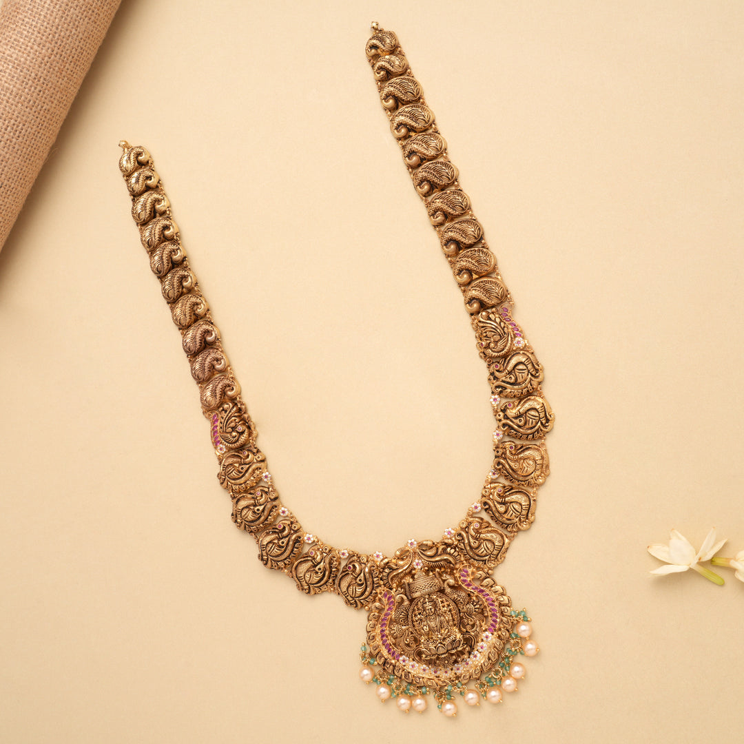 Fancy Mango Design Peacock Design Golden Haram