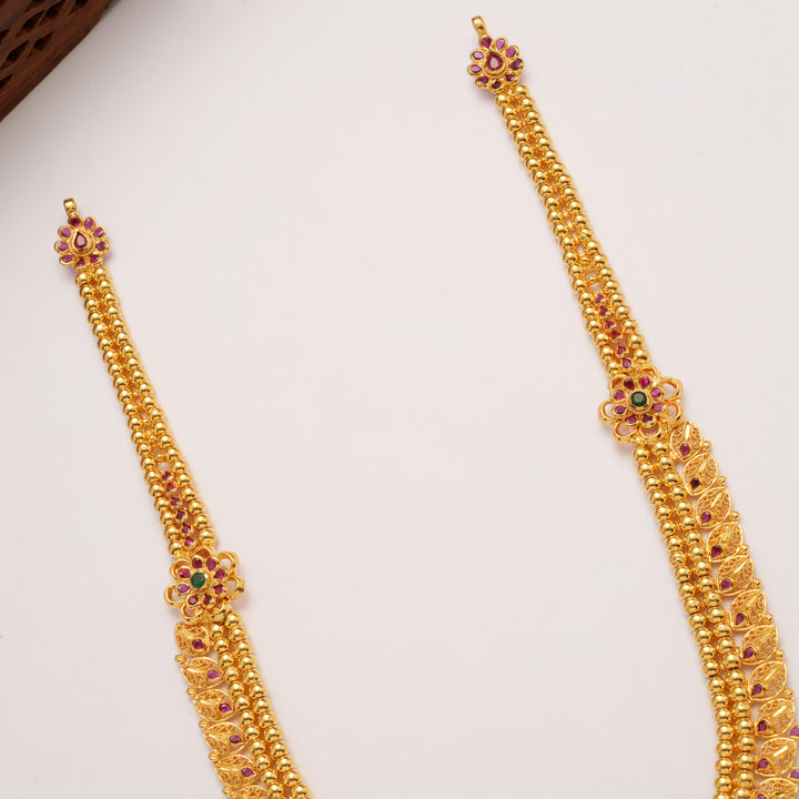 Premium Round Shape Pendant Golden Haram