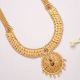 Fancy Peacock Motif Round Pattern Golden Haram