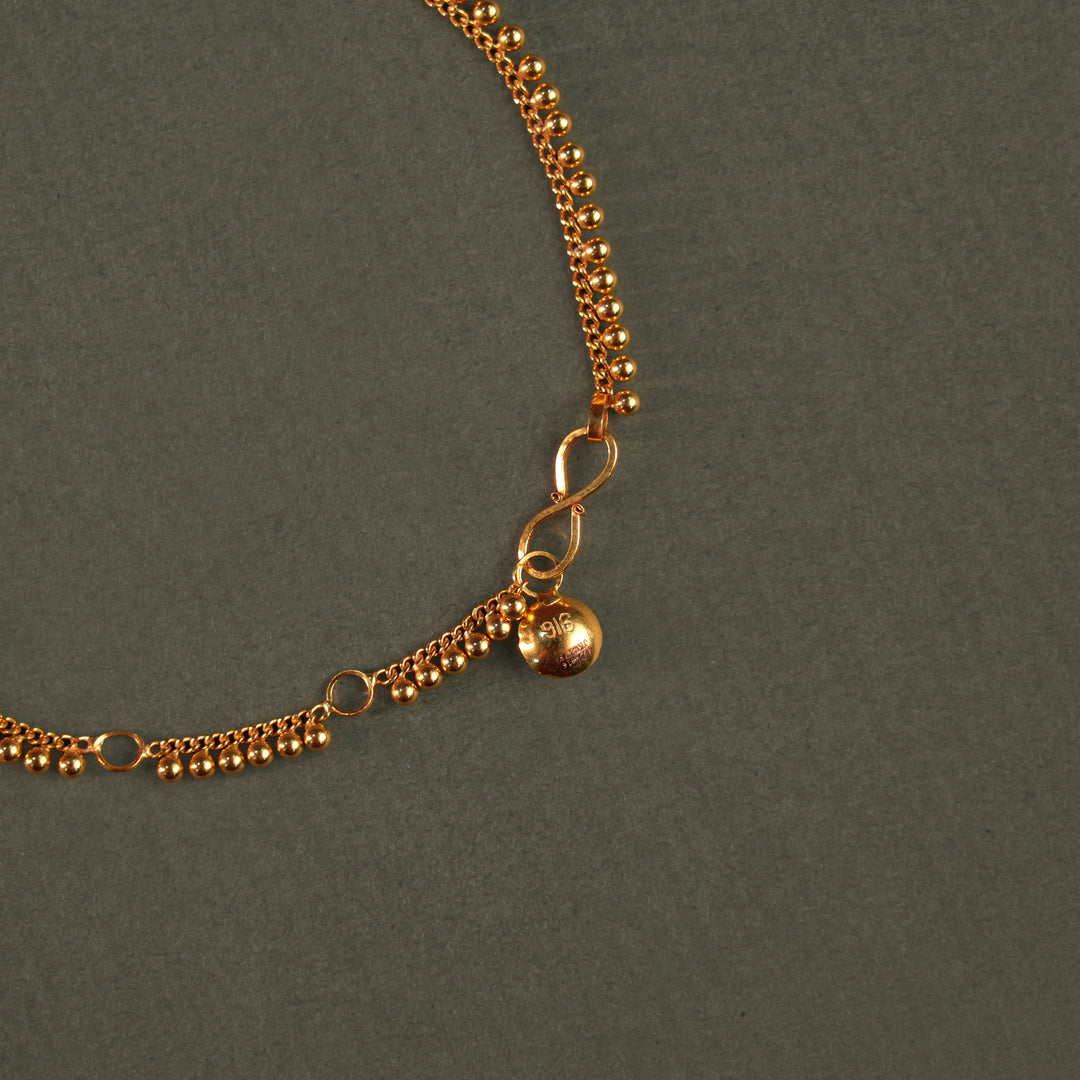 Customised Gold Beaded Design Baby Arunakodi