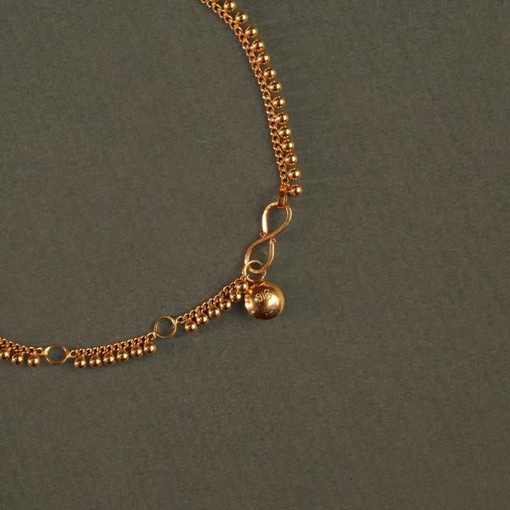 Customised Gold Beaded Design Baby Arunakodi
