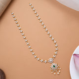 Sparkling Stone Floral with Pendant Drops Golden Haram
