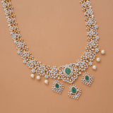 Vibrant Stone with Floral Pear Drops Golden Haram