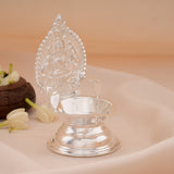 Divine Goddess Gaja Lakshmi Silver Vilaku