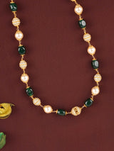 Golden Grace Green Beaded Chain