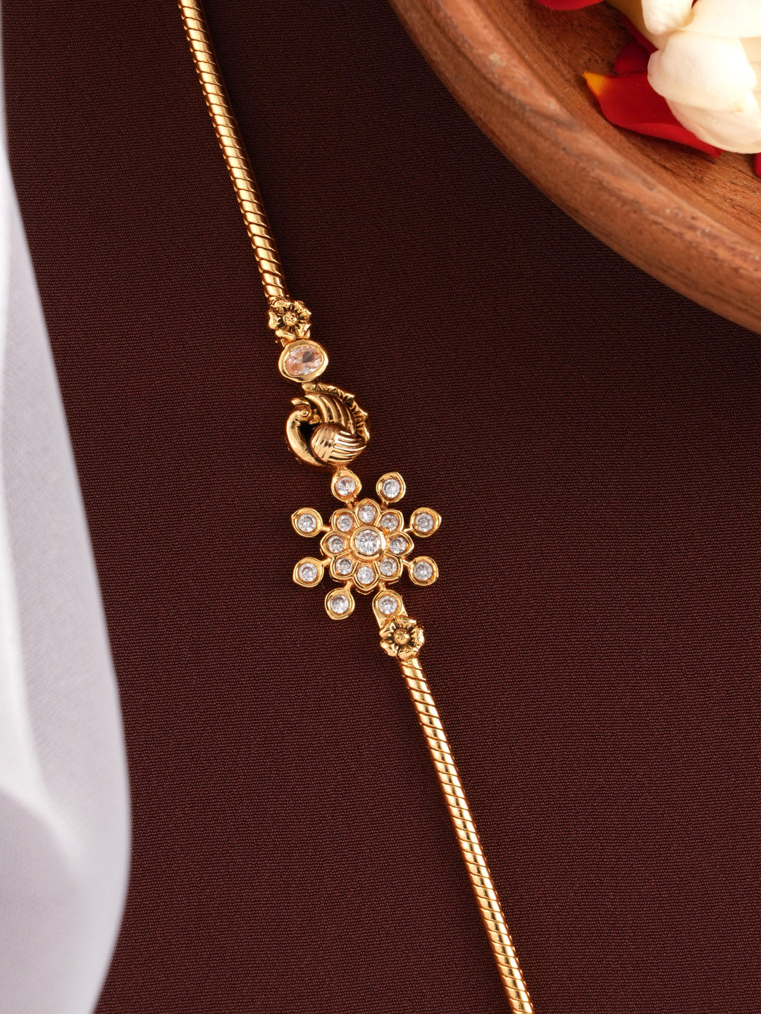 Floral Sparkle Mugappu Chain