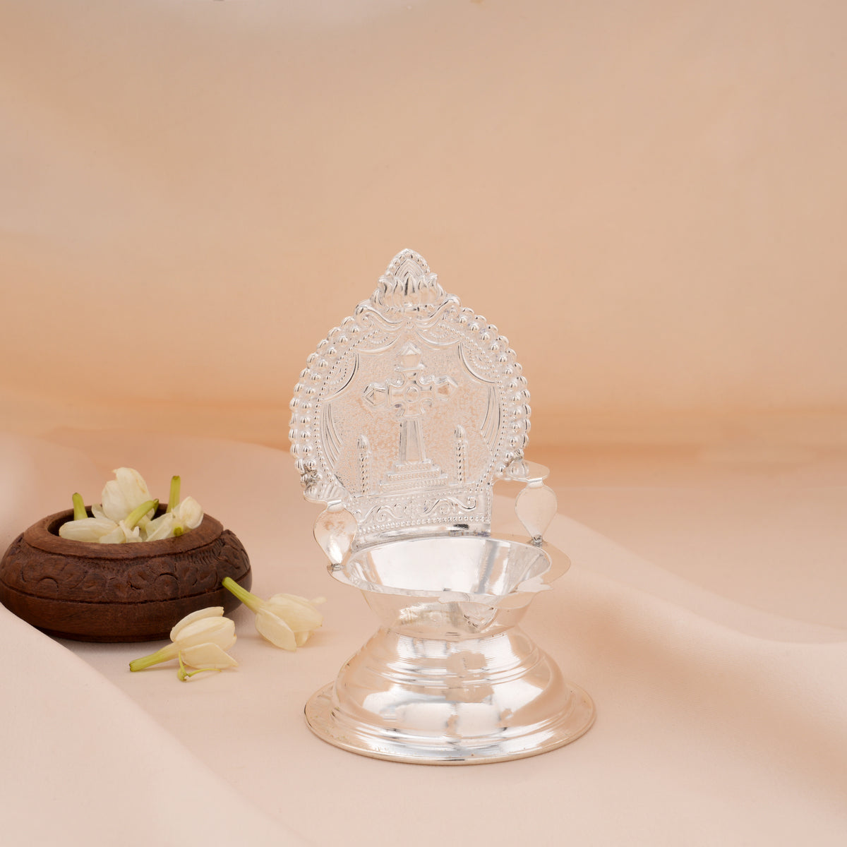 Sacred Cross with Lotus Silver vilaku