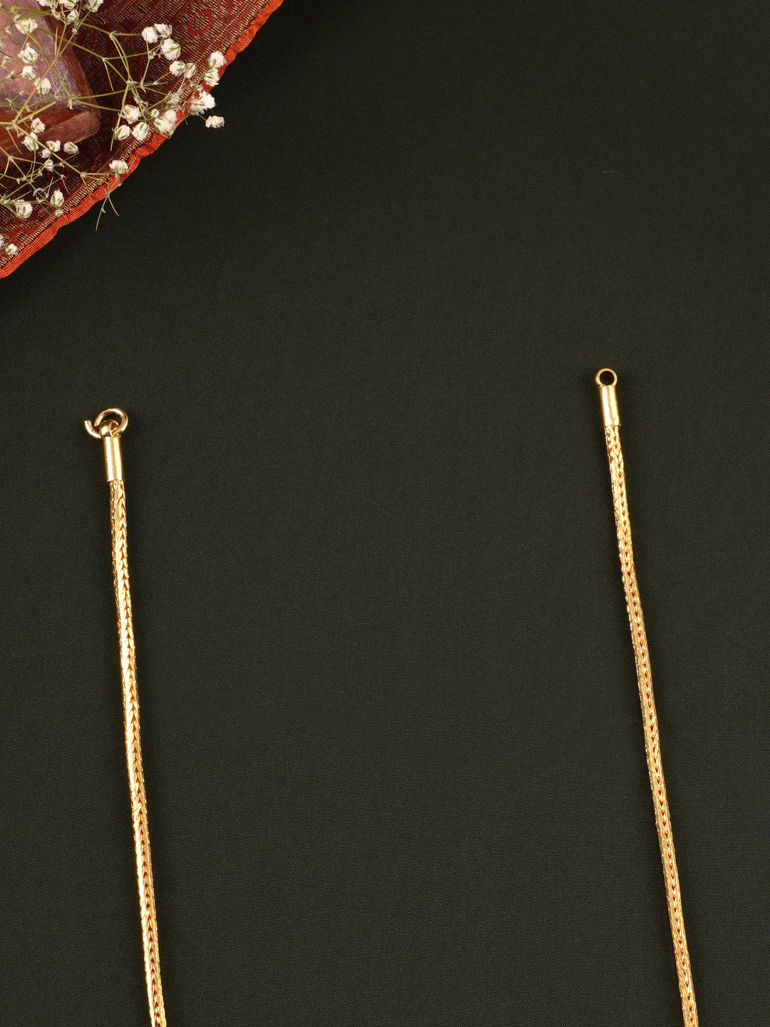 Elegant Flat Woven GoldPlated Chain