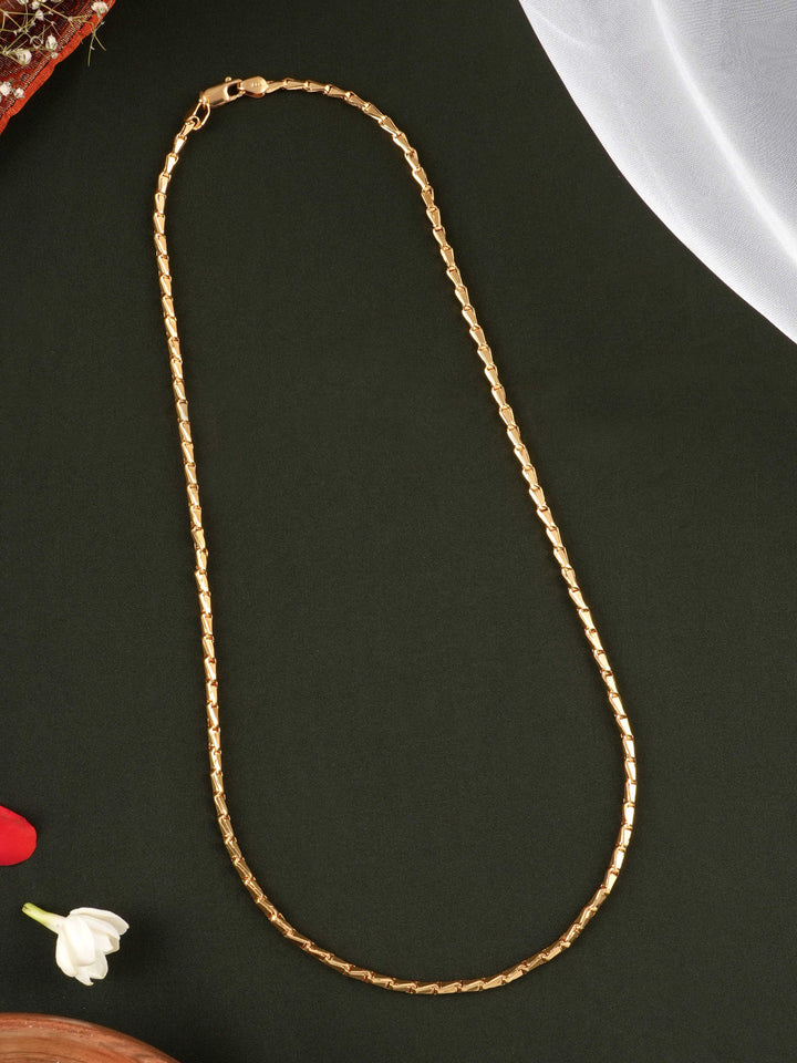 Silver Gold Plated Wheat Chain