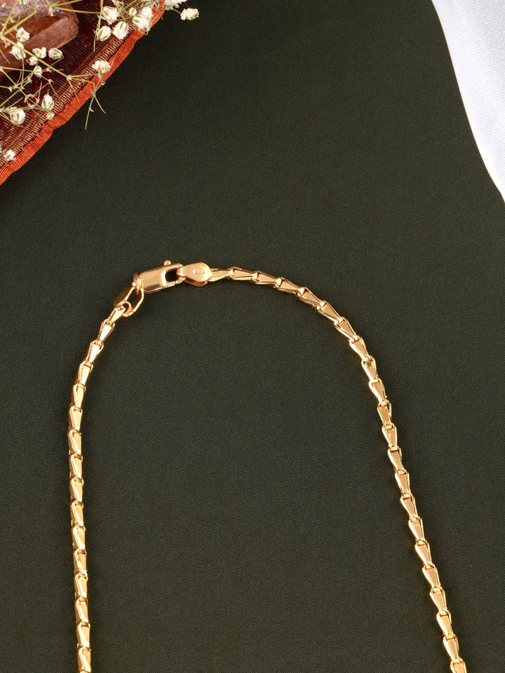 Silver Gold Plated Wheat Chain