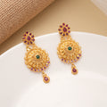 Classic Round Shaped Design Golden Earrings