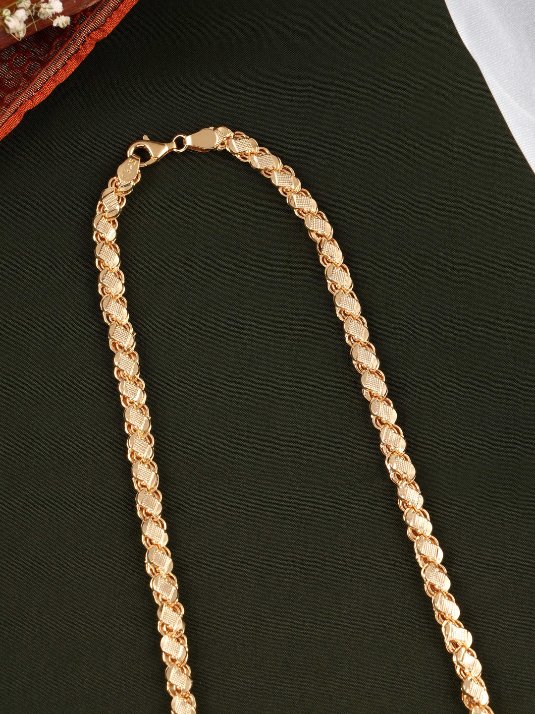 Regal Silver Golden Twisted Rope Chain