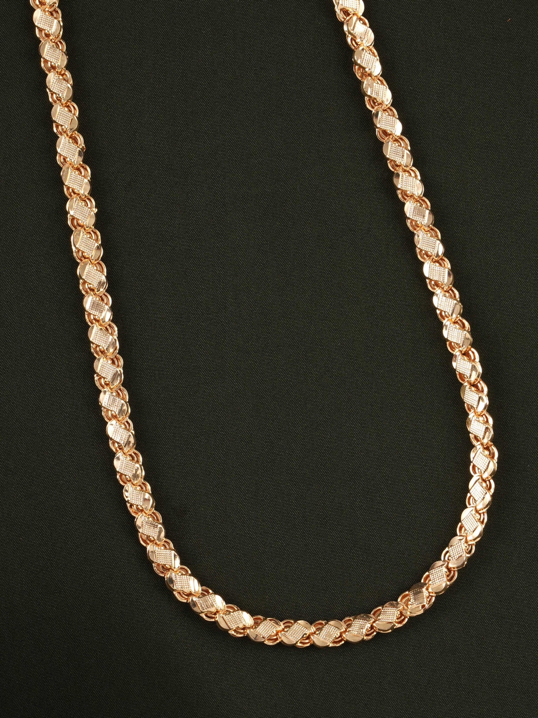 Regal Silver Golden Twisted Rope Chain