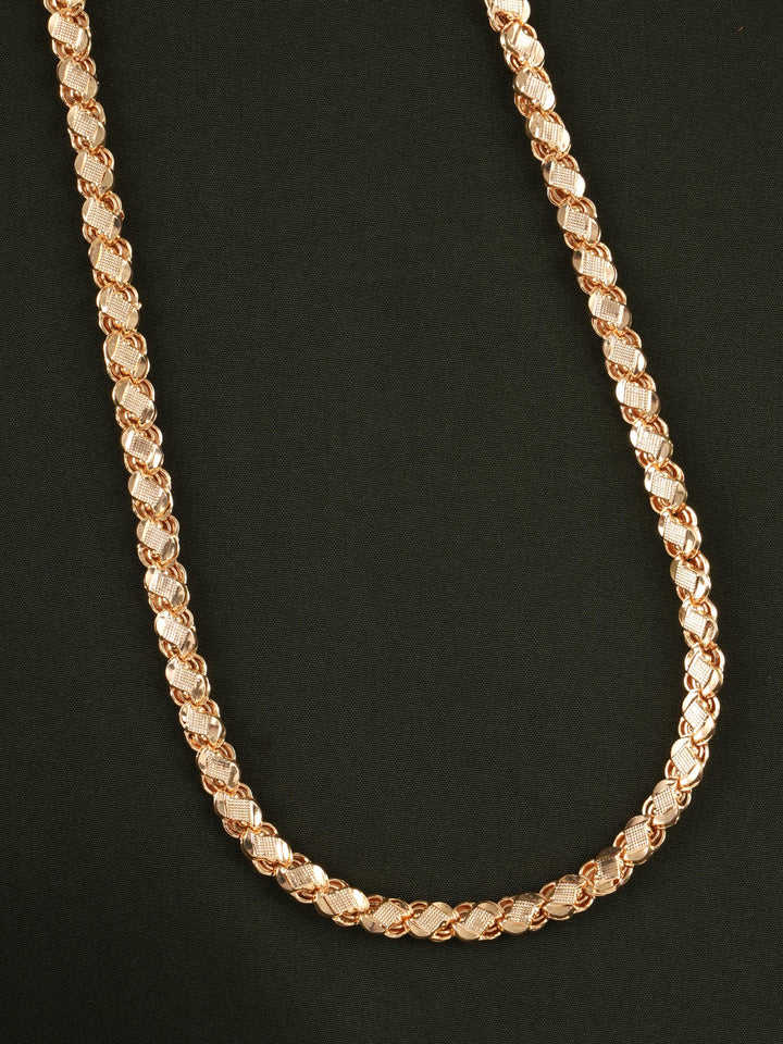 Regal Silver Golden Twisted Rope Chain