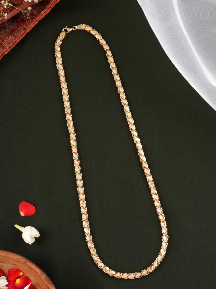 Regal Silver Golden Twisted Rope Chain
