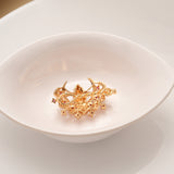 Elegant Lakshmi Ruby Stone Chandran Golden Hair Pin