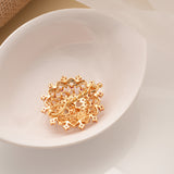 Elegant Lakshmi Ruby Stone Suriyan Golden Hair Pin
